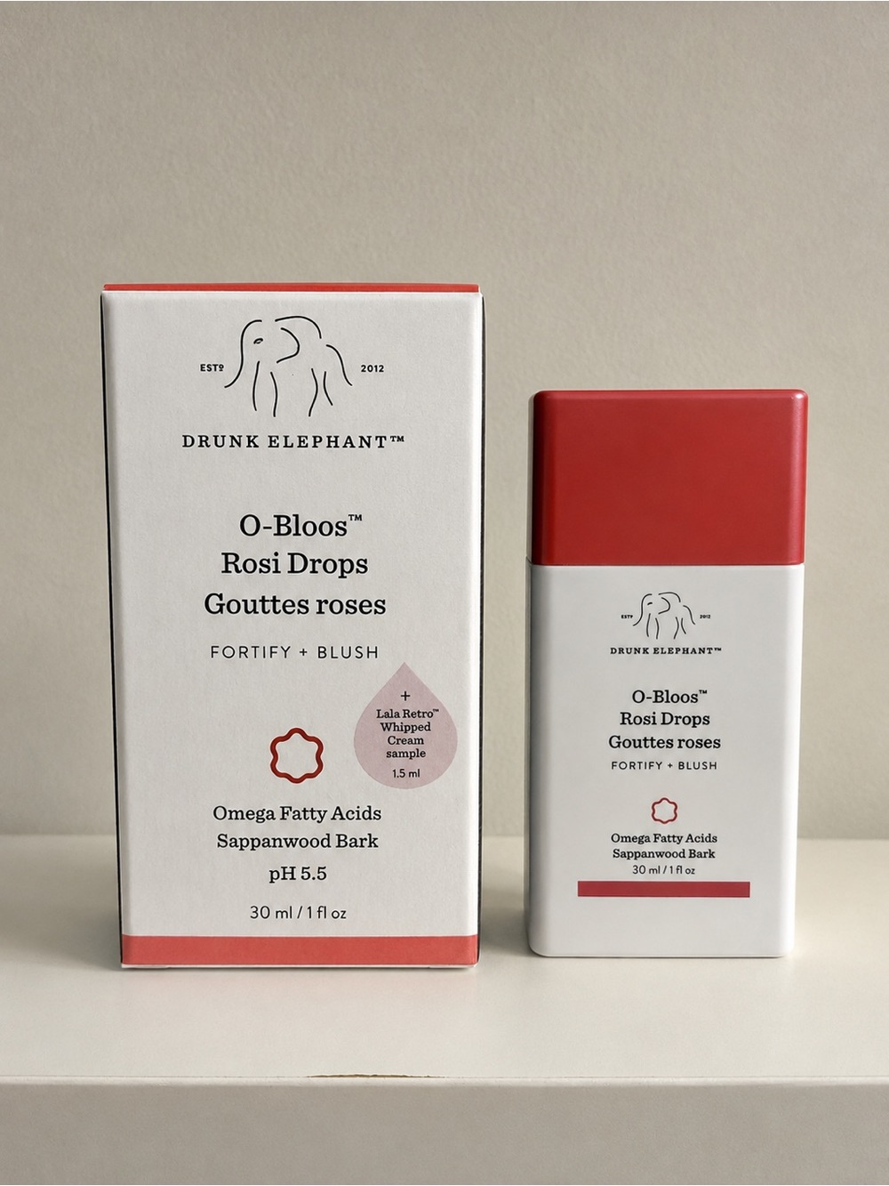 Drunk Elephant O-Bloos Rosi Drops Fortify + Blush